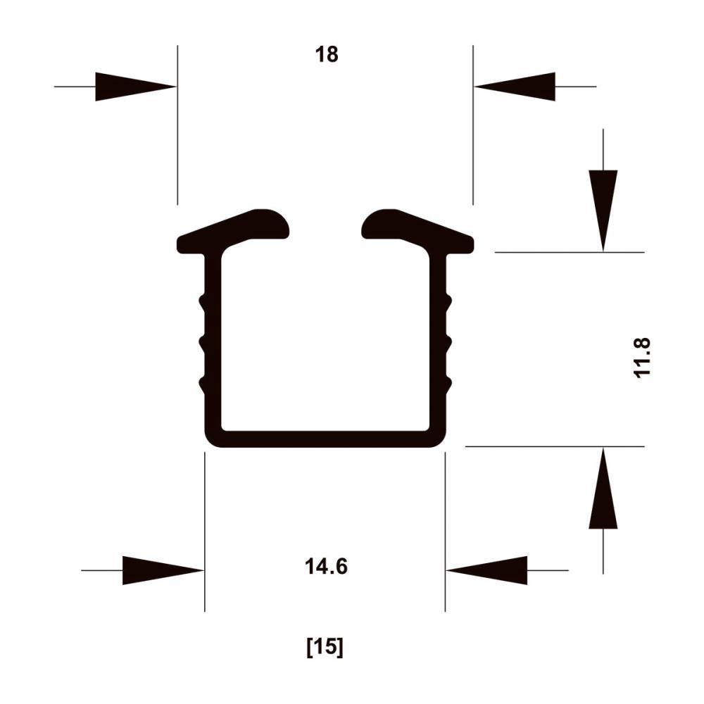 Ray trượt - Phụ kiện cho cửa trượt Hafele SLIDO F-LINE18 50A