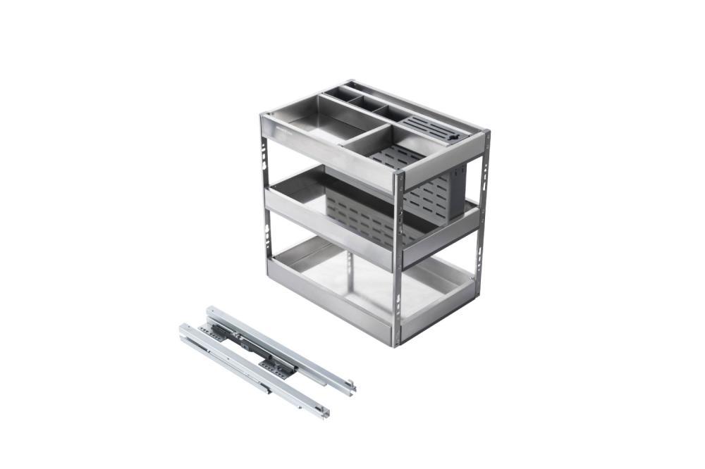 Giá dao thớt gia vị 300mm Inox 304 hộp GrandX XK.B25S